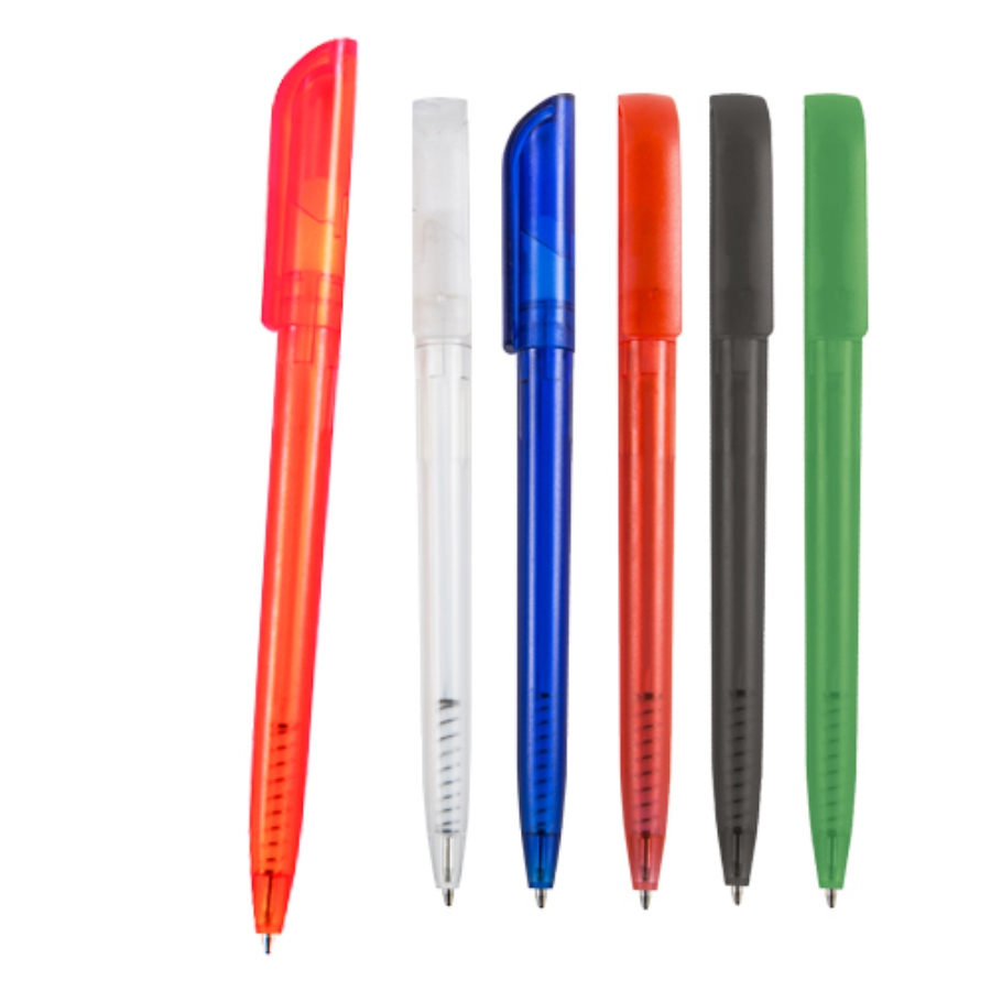 BOLÍGRAFO DE PLÁSTICO TRASLÚCIDO  F0268
