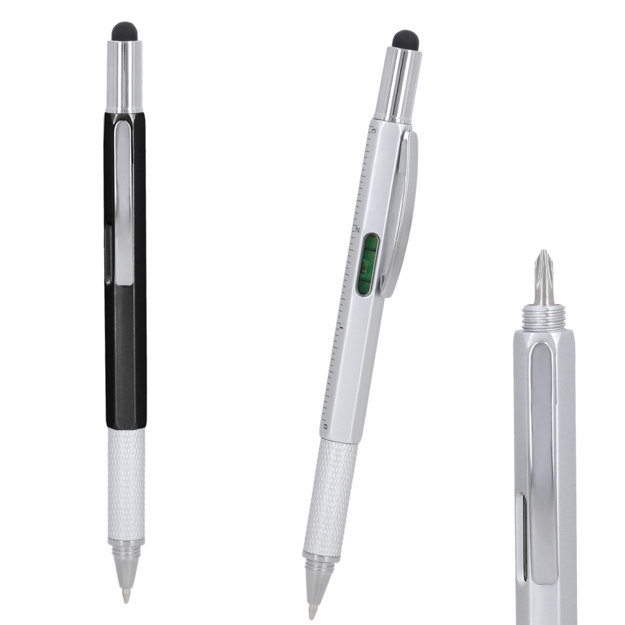 BOLÍGRAFO MULTIFUNCIONAL CON 2 PUNTAS, DESARMADOR, REGLA, NIVELADOR  F0280
