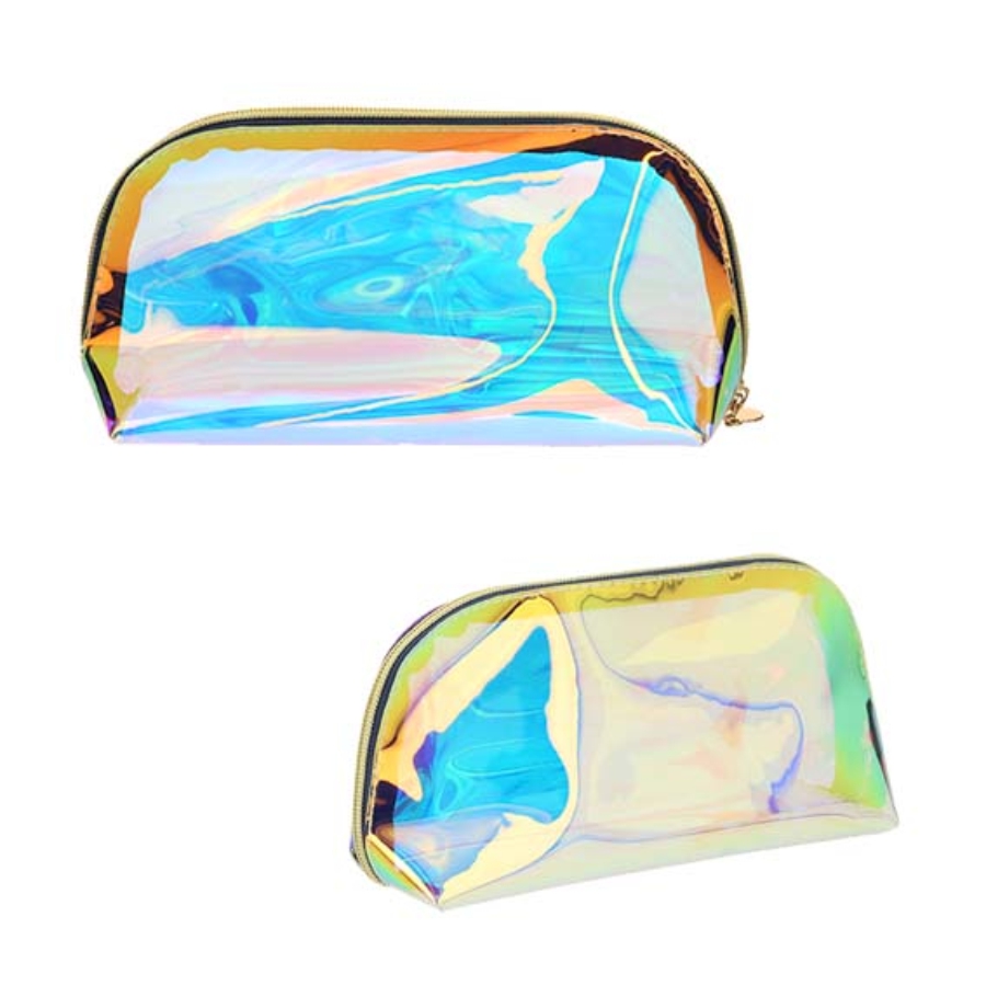 COSMETIQUERA HOLOGRÁFICA TRANSPARENTE. F0377