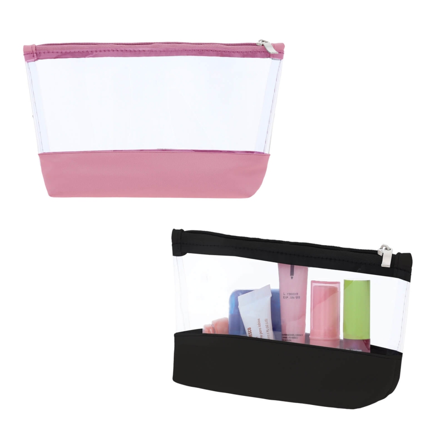 COSMETIQUERA CON BASE DE POLIURETANO Y PLÁSTICO TRANSPARENTE  F0405