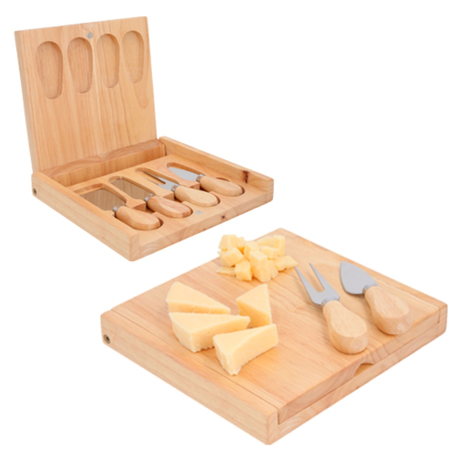 TABLA DE QUESOS CON ESTUCHES DE MADERA F0491