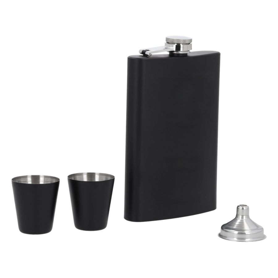 SET DE LICORERA ACABADO MATE QUE INCLUYE 2 SHOTS Y 1 EMBUDO F0550