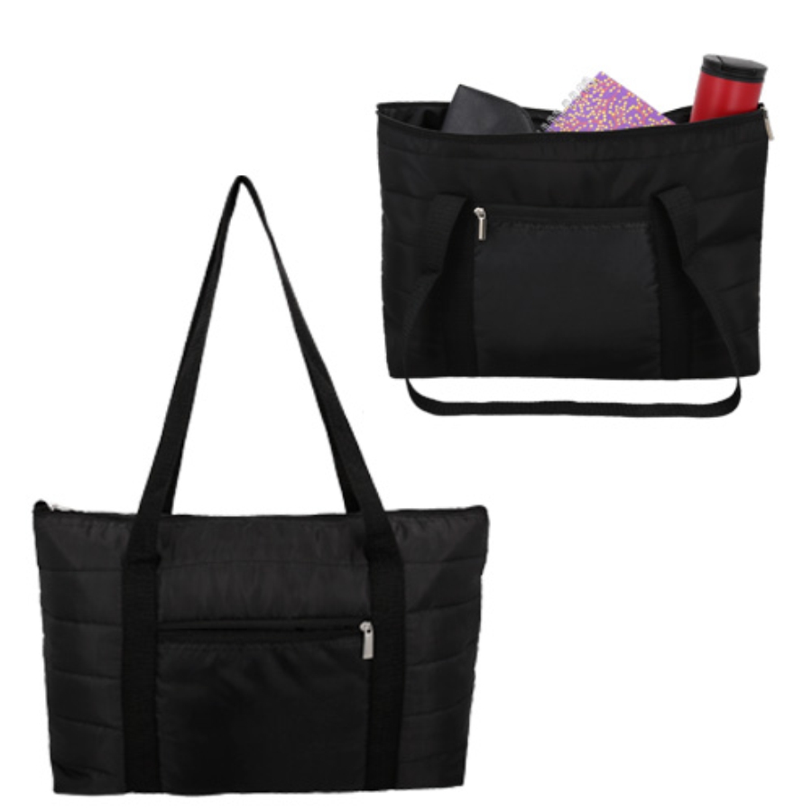 BOLSA DE NYLON CON INTERIOR REFORZADO DOS ASAS Y COMPARTIMIENTO FRONTAL. F0116