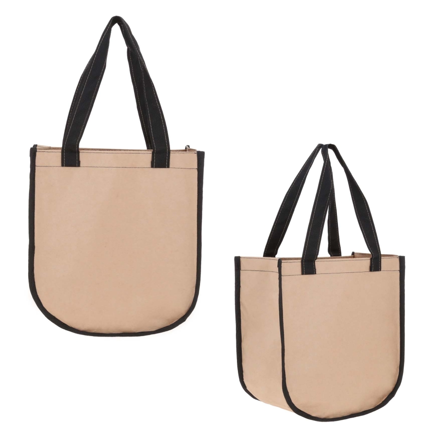 BOLSA ECOLÓGICA DE CARTÓN COSIDA Y LAMINADA CON ASA DE NON WOVEN  F0168